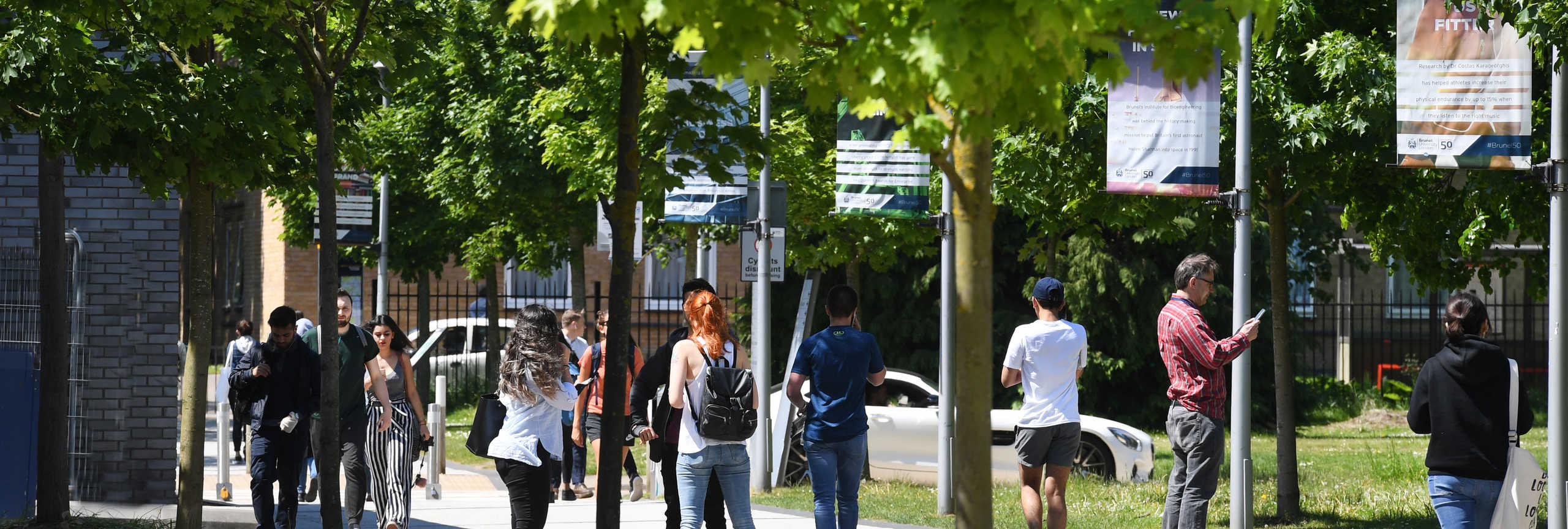 Students on campus