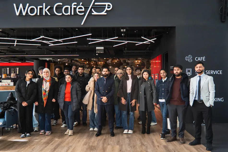 Brunel students at Santander Work Cafe London 