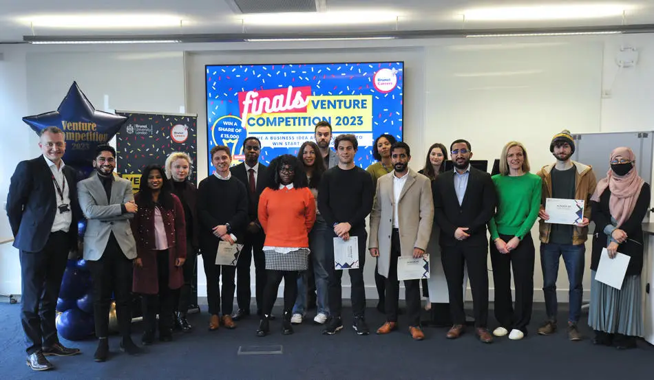 Venture 2023 finals - judges, finalists and Entrepreneur Hub 